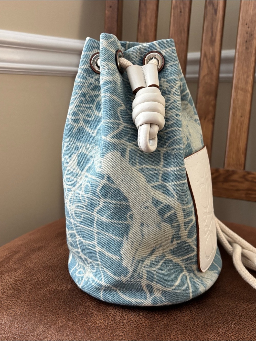 Loewe Mermaid Denim Drawstring Bucket - Picture 3 of 12